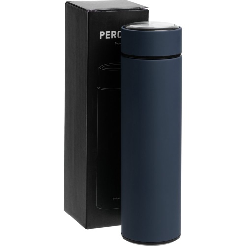 Термос с ситечком Percola, темно-синий фото 3