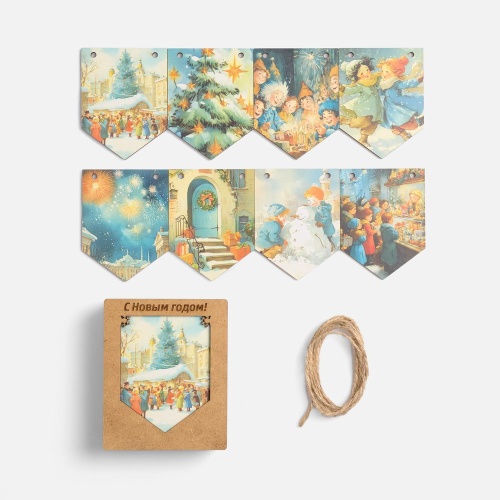 Деревянные флажки «Праздничные мотивы» фото 2