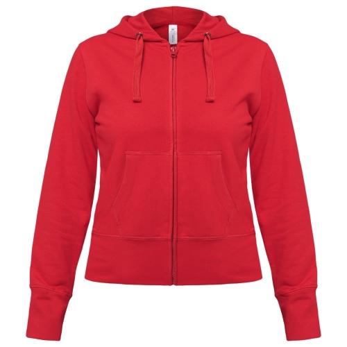 Толстовка женская Hooded Full Zip красная фото 2
