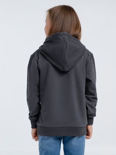 Толстовка с капюшоном детская Kirenga Kids, темно-серая (графит) фото 5
