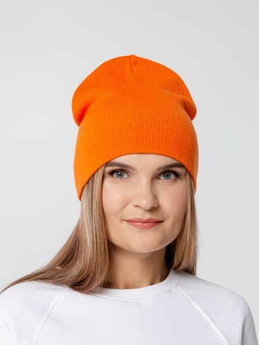 Шапка Tube Top, оранжевая (апельсин) фото 3 Шапка Tube Top, оранжевая (апельсин) фото 3