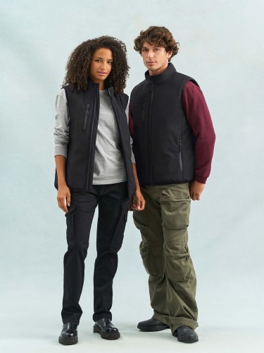 Жилет софтшелл унисекс Falcon BW, черный фото 4