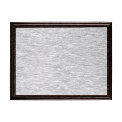 Плакетка Plaque, малая, венге с серебристой пластиной Плакетка Plaque, малая, венге с серебристой пластиной