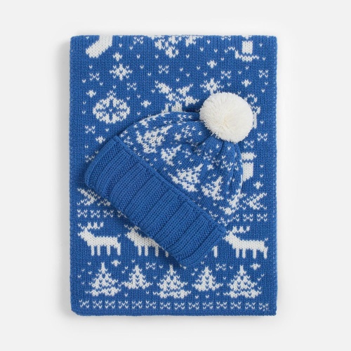 Шарф Holidale, синий с молочным фото 3 Шарф Holidale, синий с молочным фото 3