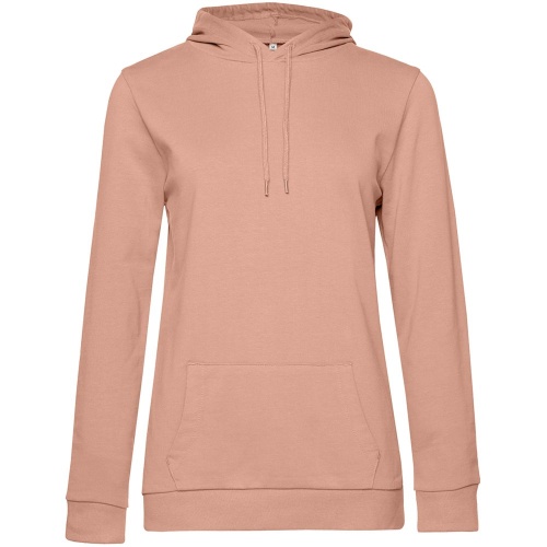 Толстовка с капюшоном женская Hoodie, бежевая (nude) фото 2