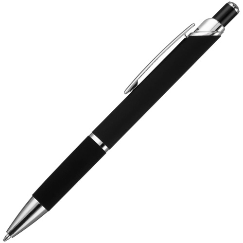 Ручка шариковая Chromos Soft Touch, черная фото 2 Ручка шариковая Chromos Soft Touch, черная фото 2