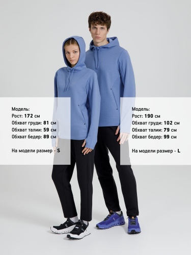 Худи унисекс Begi, синее фото 6