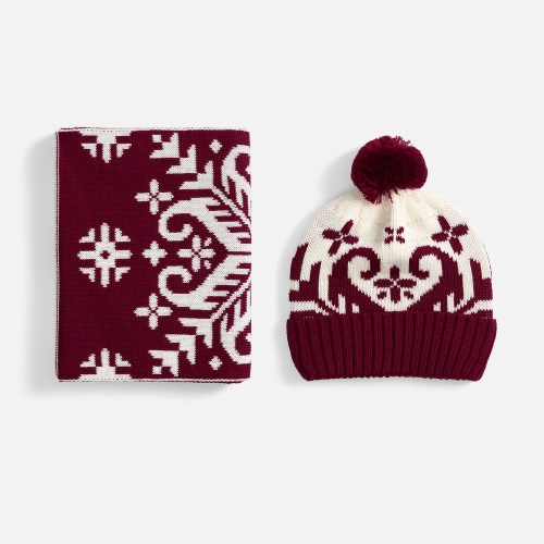 Шапка Wintertude, красная с белым фото 2 Шапка Wintertude, красная с белым фото 2