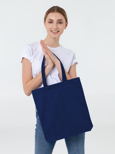 Холщовая сумка Avoska, темно-синяя (navy) фото 3 Холщовая сумка Avoska, темно-синяя (navy) фото 3
