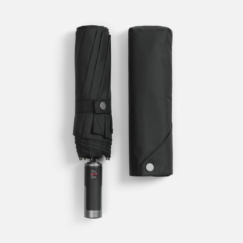 Зонт складной Regenfall, черный фото 3