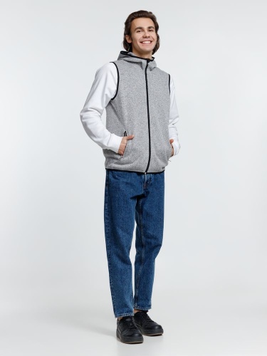 Жилет с капюшоном унисекс Gotland, серый фото 5 Жилет с капюшоном унисекс Gotland, серый фото 5