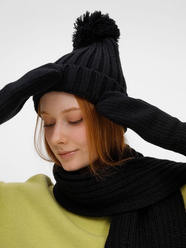 Шапка HappyGo, черная фото 3 Шапка HappyGo, черная фото 3