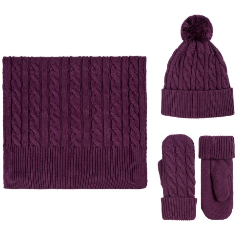 Шапка Heat Trick, баклажановая фото 5