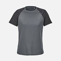 Футболка спортивная женская Vortex Women, черная с темно-серым