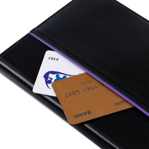 Ежедневник Alanis, недатированный, черный с фиолетовым фото 2 Ежедневник Alanis, недатированный, черный с фиолетовым фото 2