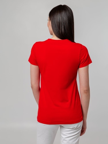 Футболка женская T-bolka Stretch Lady, красная фото 7