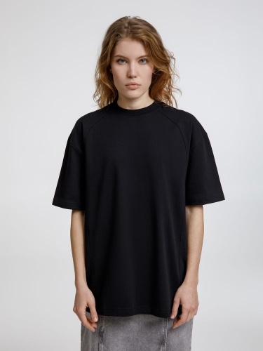 Футболка оверсайз унисекс Sideline, черная