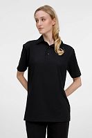 Рубашка поло унисекс Senti, черная