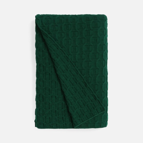 Плед Braidera, темно-зеленый (хвойный)