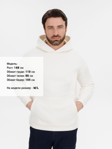 Худи оверсайз унисекс Snuggie, молочно-белое фото 11