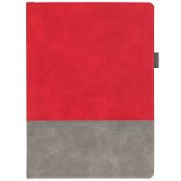 Ежедневник Horizon, недатированный, серый с красным