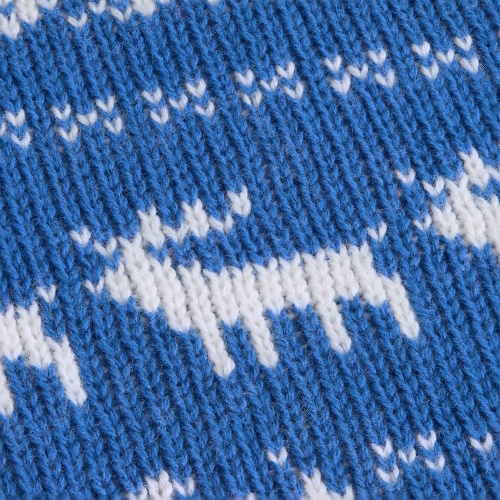 Плед Holidale, синий с молочным фото 4