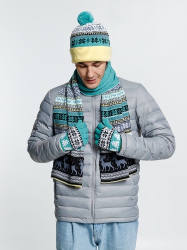 Шапка Mirakler, зеленая с желтым фото 4