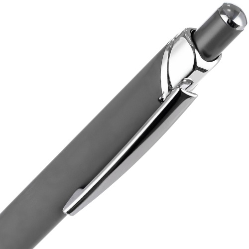 Ручка шариковая Chromos Soft Touch, серая фото 2 Ручка шариковая Chromos Soft Touch, серая фото 2