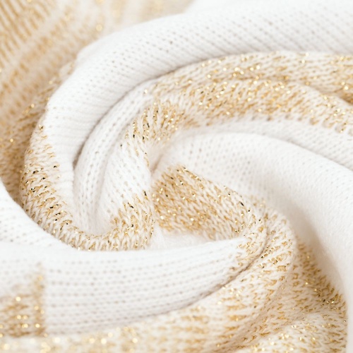 Плед «Танцующий лес», белый с золотистым фото 3 Плед «Танцующий лес», белый с золотистым фото 3