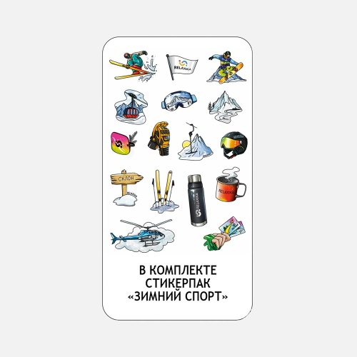 Термос Relaxika 1200 со стикерпаком, черный фото 2