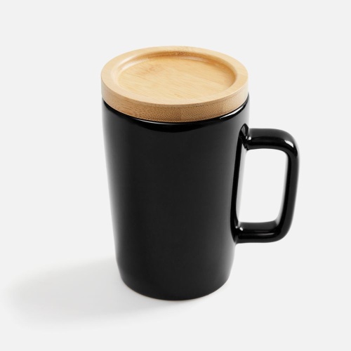 Кружка Vierra с крышкой-костером, черная фото 2 Кружка Vierra с крышкой-костером, черная фото 2