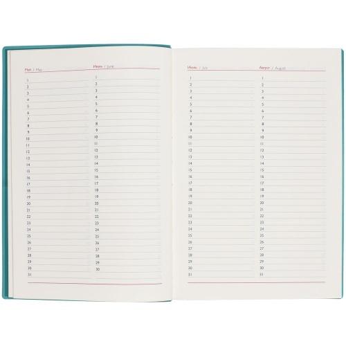 Ежедневник Martos, недатированный, бирюзовый фото 4 Ежедневник Martos, недатированный, бирюзовый фото 4