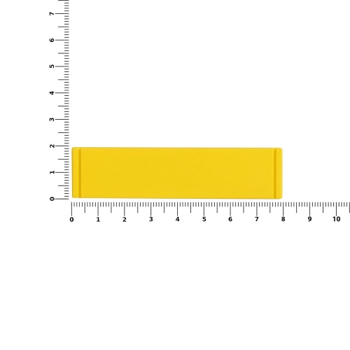 Лейбл из ПВХ Dzeta, S, желтый фото 2