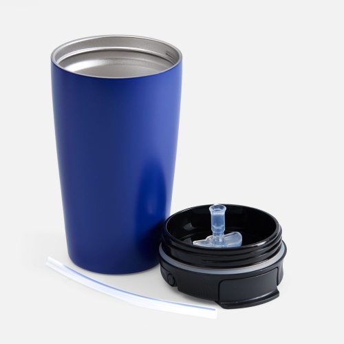 Термостакан с двумя поильниками Duetta, синий фото 3 Термостакан с двумя поильниками Duetta, синий фото 3