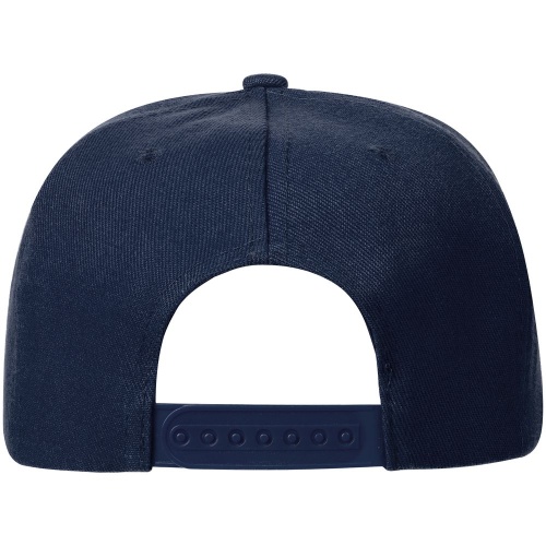Бейсболка Snapback с прямым козырьком, темно-синяя фото 4