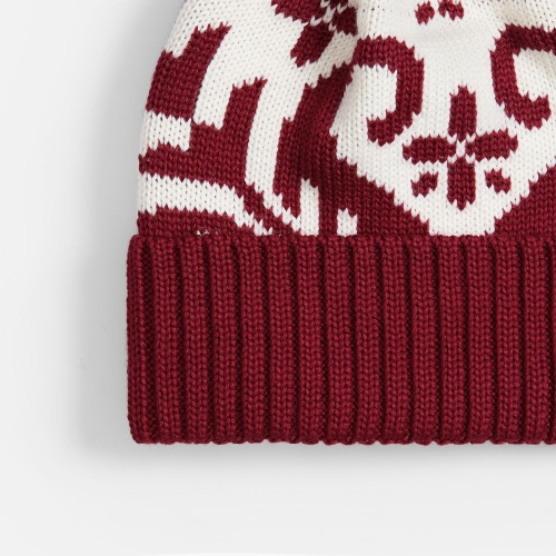 Шапка Wintertude, красная с белым фото 2