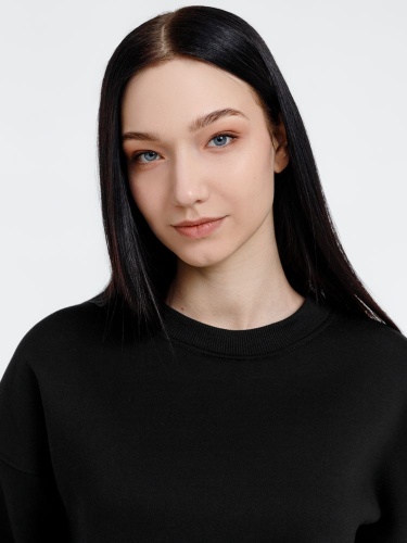 Свитшот оверсайз унисекс True Self, черный фото 13