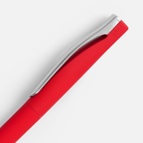 Ручка шариковая Pin Soft Touch, красная фото 4