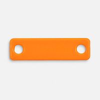 Шильдик металлический Alfa Liten, оранжевый неон