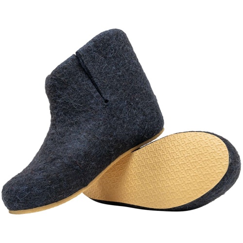 Домашние валенки Wild, темно-синие (клякса) фото 3 Домашние валенки Wild, темно-синие (клякса) фото 3