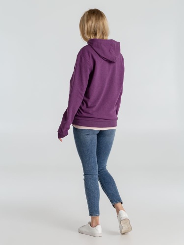 Толстовка с капюшоном унисекс Hoodie, фиолетовый меланж фото 11