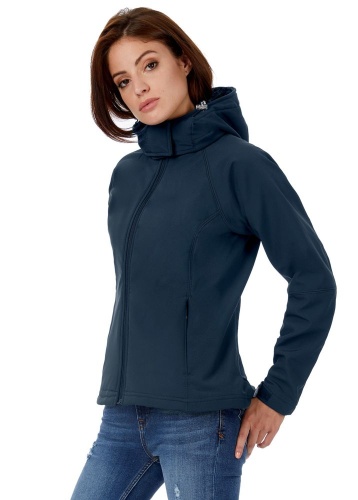Куртка женская Hooded Softshell черная фото 10