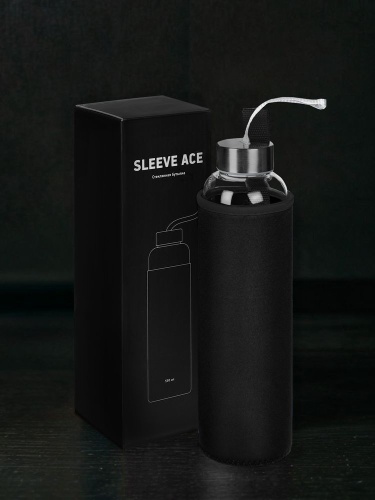 Бутылка для воды Sleeve Ace, черная фото 7