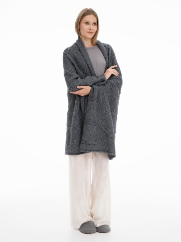 Плед Curve Verve, серый меланж (маренго) фото 3