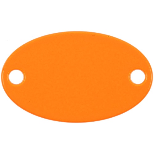 Шильдик металлический Alfa Oval, оранжевый неон Шильдик металлический Alfa Oval, оранжевый неон