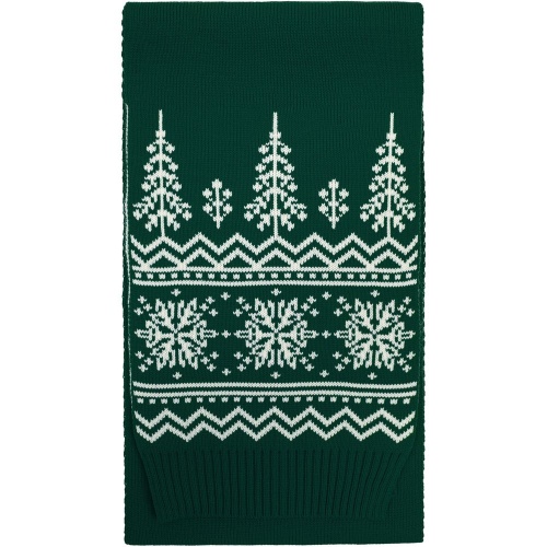 Шарф Elnik, зеленый с молочно-белым фото 2 Шарф Elnik, зеленый с молочно-белым фото 2