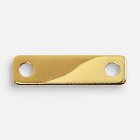 Шильдик металлический Alfa Liten, золотистый глянцевый