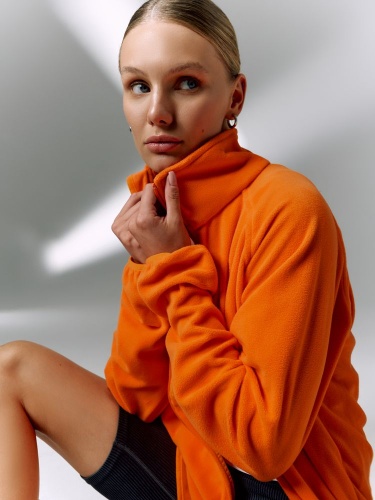 Куртка флисовая унисекс Fliska, оранжевая фото 6 Куртка флисовая унисекс Fliska, оранжевая фото 6