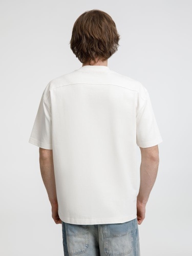 Футболка оверсайз унисекс Sideline, молочно-белая фото 4