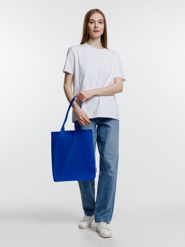 Холщовая сумка Strong 210, синяя фото 3 Холщовая сумка Strong 210, синяя фото 3